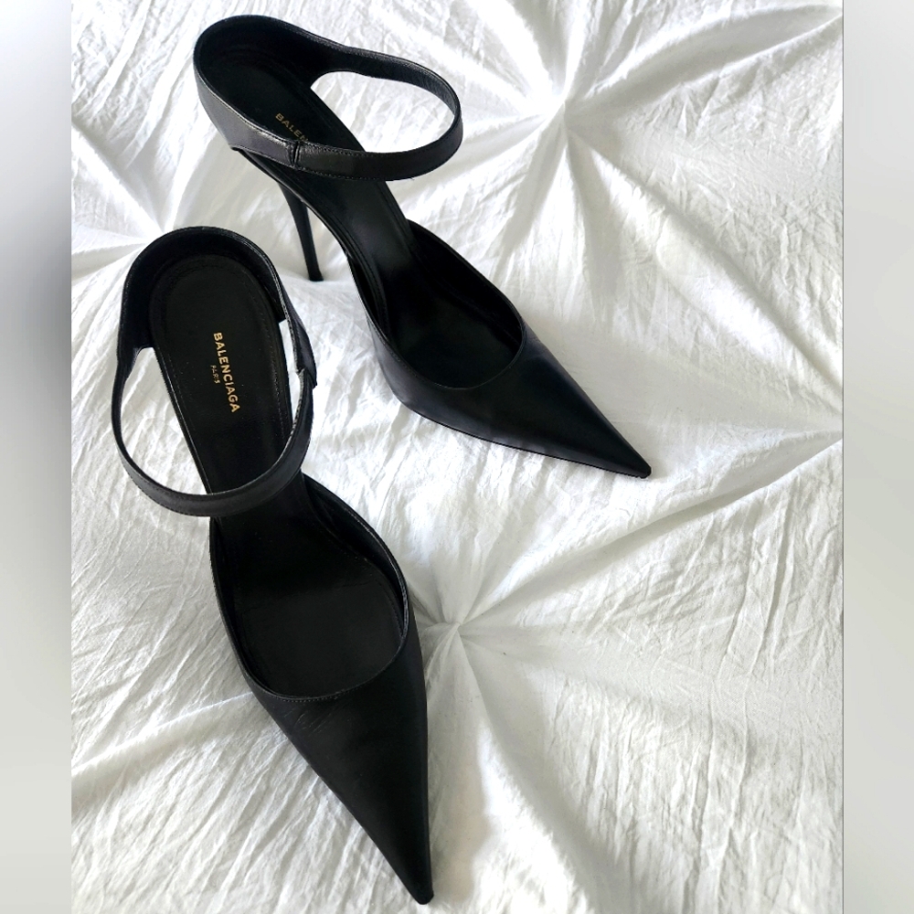 Balenciaga Black Ankle Heels Sz 39
